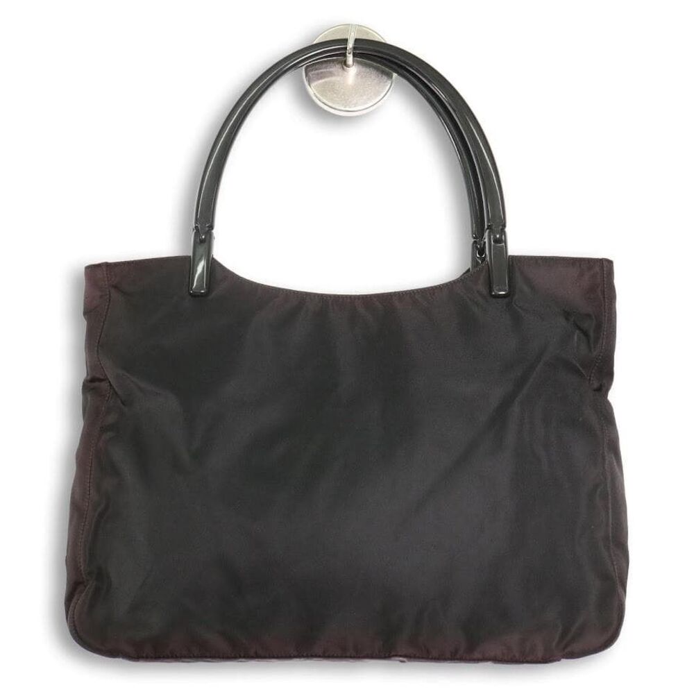 PRADA Tote Bag Tessuto Black Triangle Travel Business